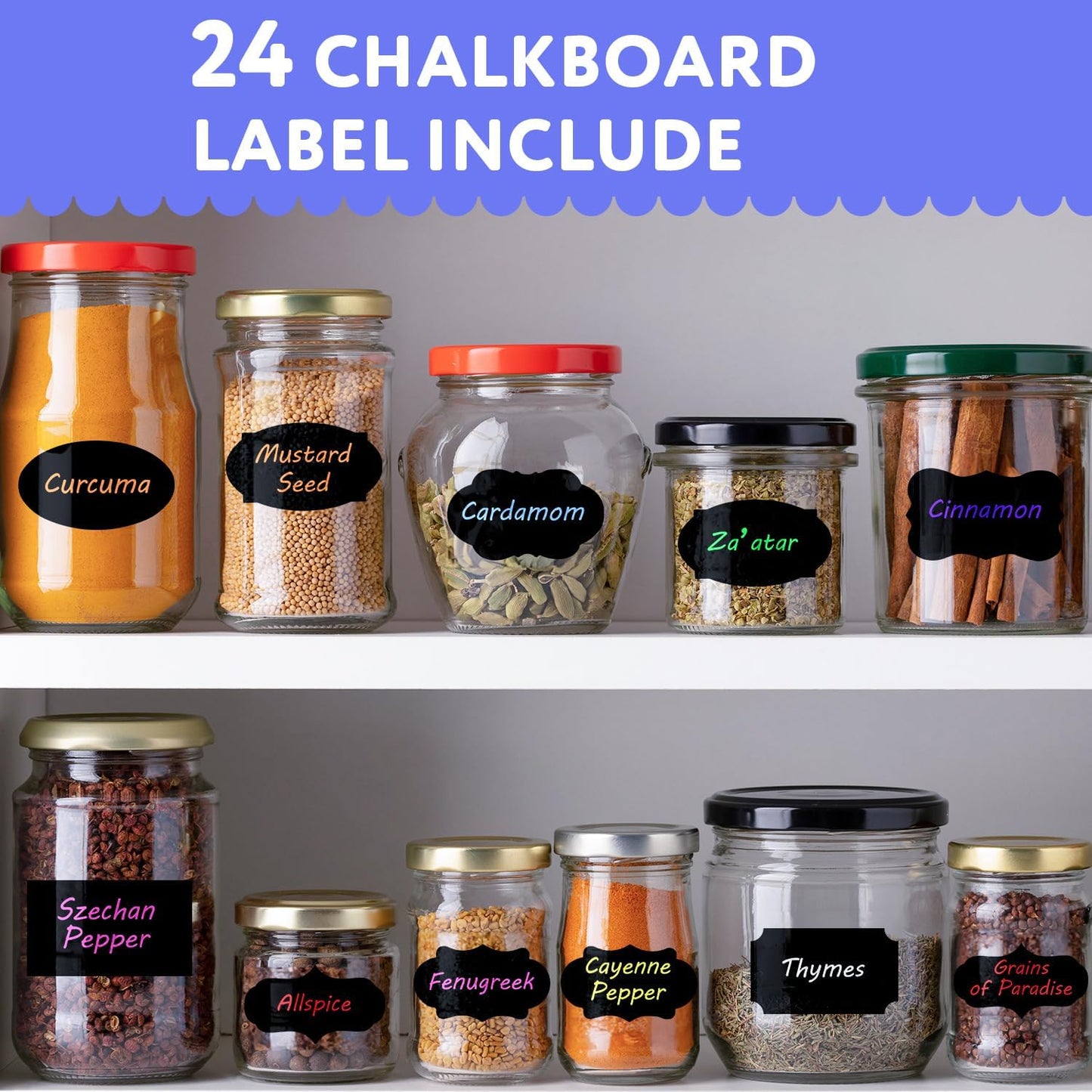 TFIVE White Chalk Markers - Dry & Wet Erase Marker Pens for Chalkboards, Signs, Windows, Blackboard, Glass, Mirrors, Liquid chalkboard markers with Reversible Tip and 24 Labels(8 Pack)