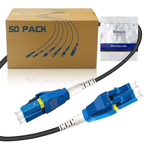 50-Pack - 5m Uniboot LC to LC Armored Fiber Patch Cable, Singlemode 9/125um by Bangun