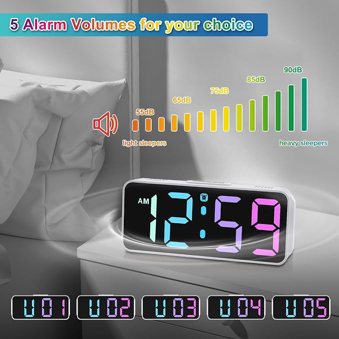 Peakeep Tiny Small Digital Alarm Clock Plug in - Image 7