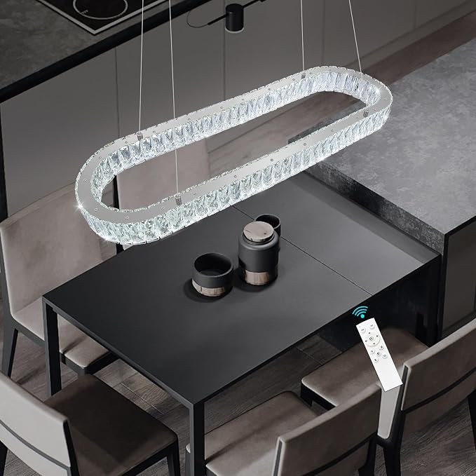 HAIXIANG LED Long Chandeliers for Dining Table Modern Chandelier Dimmable - Image 9