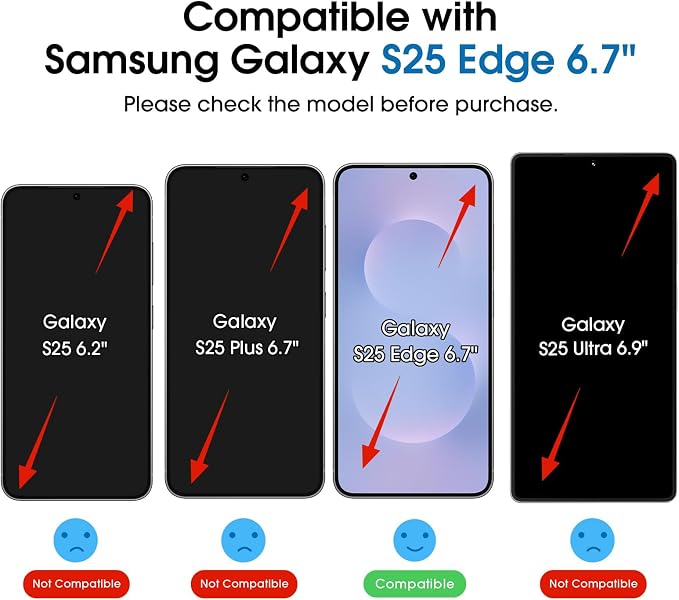 amFilm Auto-Alignment OneTouch for Samsung Galaxy S25 Edge 6.7" Screen - Image 2