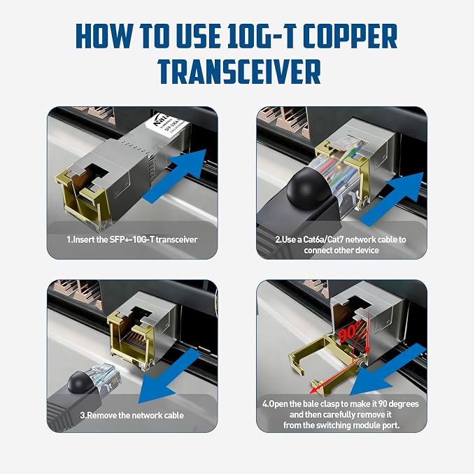10G SFP+ to RJ45 Transceiver, Auto-Negotiation Copper SFP to Ethernet Module - Image 8