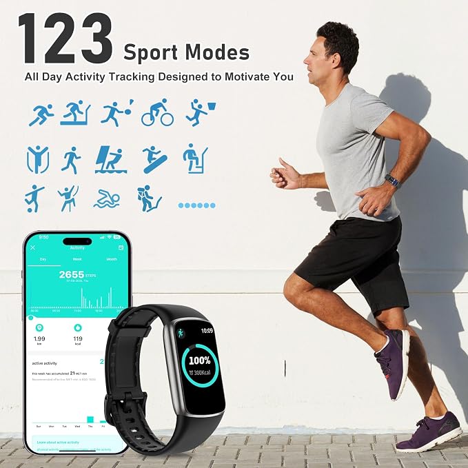 Zeacool Fitness Tracker with 24/7 Heart Rate, Blood Oxygen Sleep Monitor - Image 4