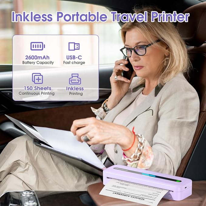Phomemo Portable Thermal Printer, M832 Inkless Mobile Printer - Image 2