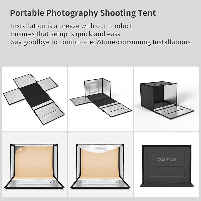 RALENO Photo Studio Light Box, Light Box Photography - Image 8