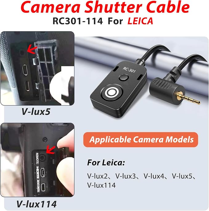 RC301-L1 for Panasonic Remote Camera Small Shutter Release Remote Control 196.8 - Image 6