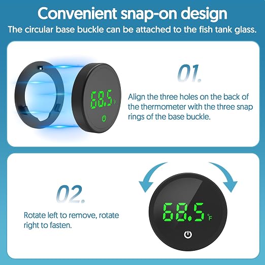 QZQ Fish Tank Thermometer Aquarium Thermometer Wireless Touch Stick Digital - Image 5