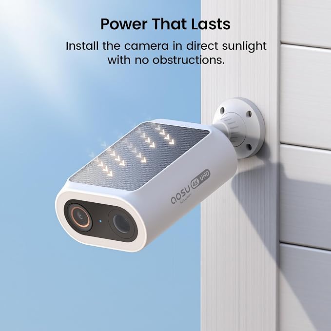 aosu Solar Security Cameras Wireless Outdoor, 2Mins DIY Installation 2K Color - Image 3