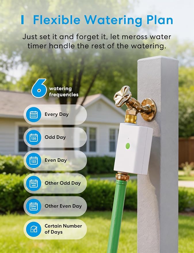 meross WiFi Water Timer for Garden Hose, Smart Hose Timer - Image 4