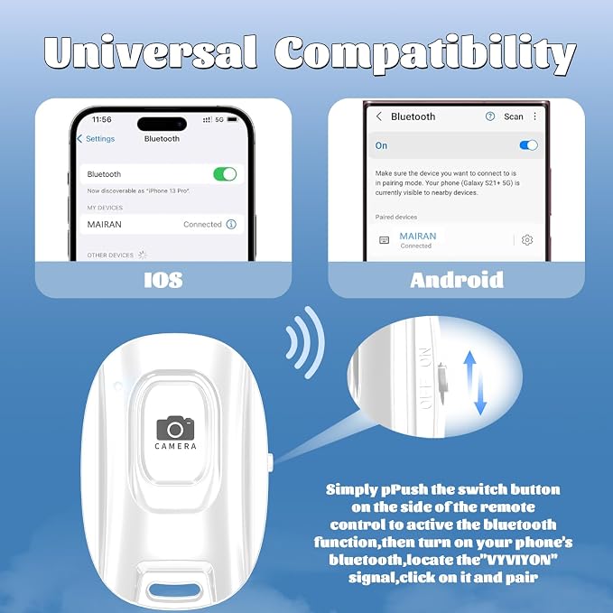 MAIRAN Rechargeable Wireless Camera Remote Shutter - Image 4