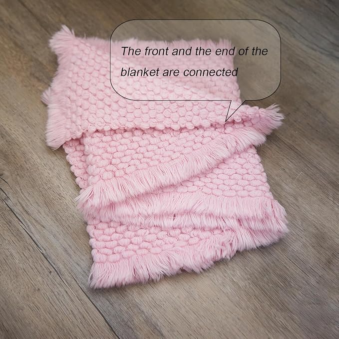 Zeroest Baby Photography Props Basket Braid Wool Wrap Newborn Photo Shoot - Image 4