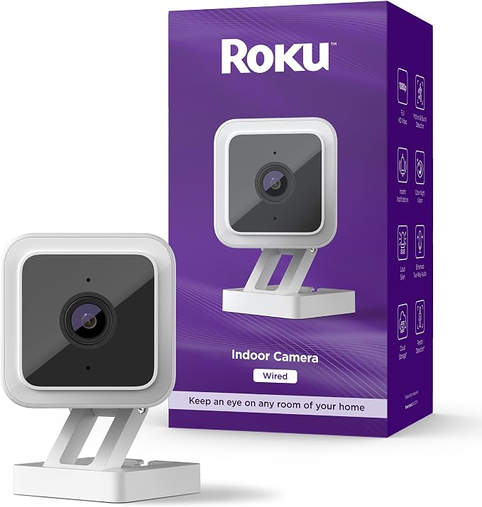 Roku Indoor Camera for Home Security, Works by Roku