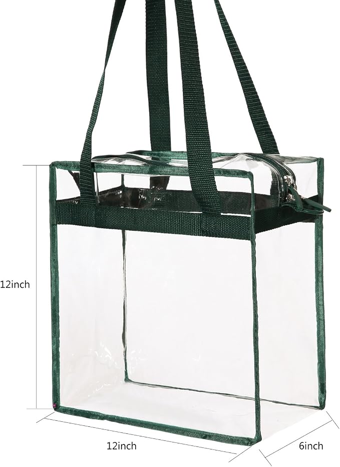 BAGAIL Clear Bags 12x6x12 Stadium Approved Clear Tote Bag - Image 3