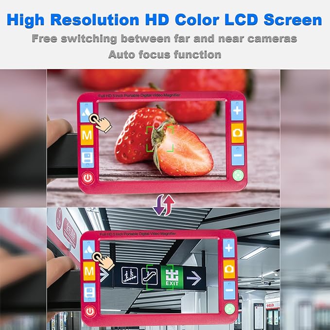 Portable Digital Video Magnifier, Electronic Reading Aid 5.0 Inch - Image 5