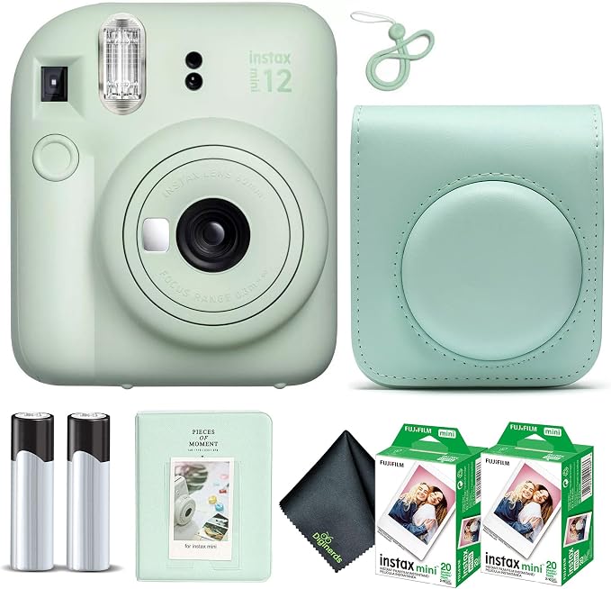 Fujifilm Instax Mini 12 Instant Camera Mint Green Bundle by FUJIFILM