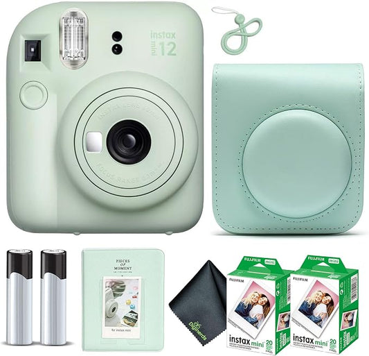 Fujifilm Instax Mini 12 Instant Camera Mint Green Bundle by FUJIFILM