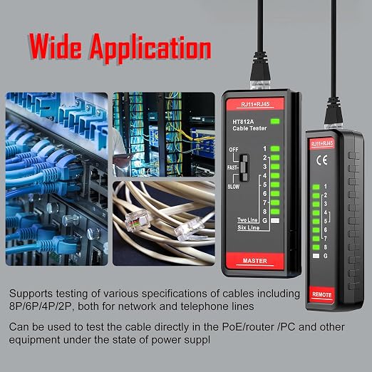 Network Cable Tester with RJ45 RJ11 Port, Ethernet Cable Tester, Ethernet - Image 5