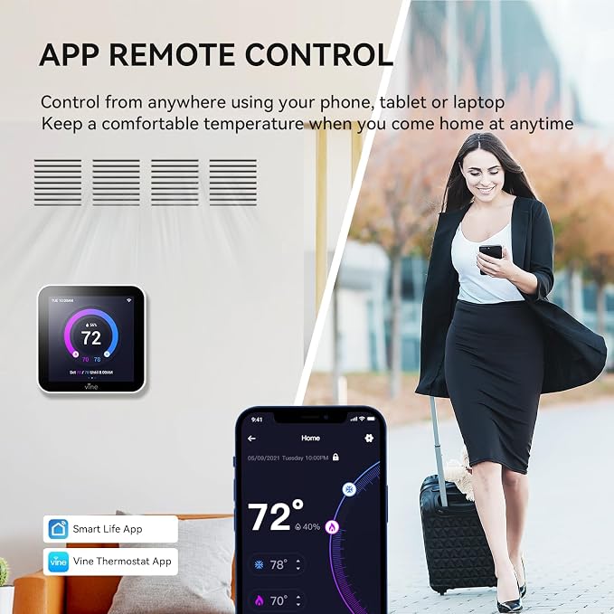 vine Smart Thermostat Larger Color Screen Thermostats - Image 4