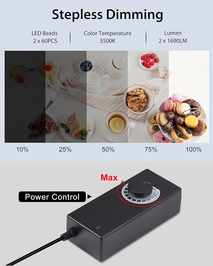 PULUZ Light Box Photography, 24x24 inch Large Photo Studio Light Box, - Image 2