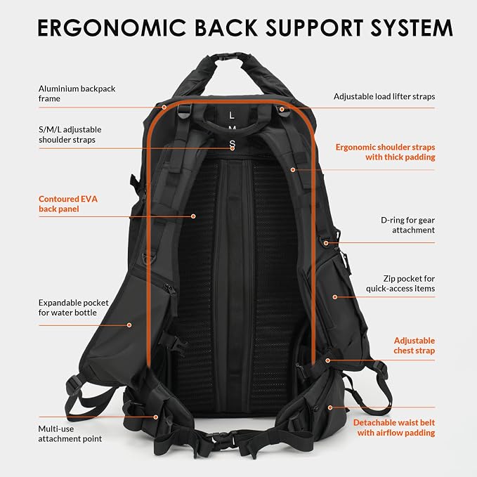 TARION Large Camera Backpack for Photographers - 35L Expandable DSLR Waterproof - Image 4