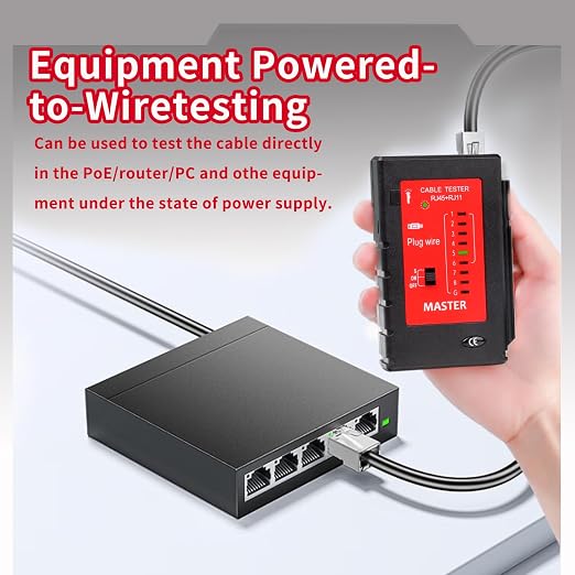 Network Cable Tester Ethernet Continuity Test Tool RJ45 RJ11 RJ12 CAT5 CAT5e - Image 6