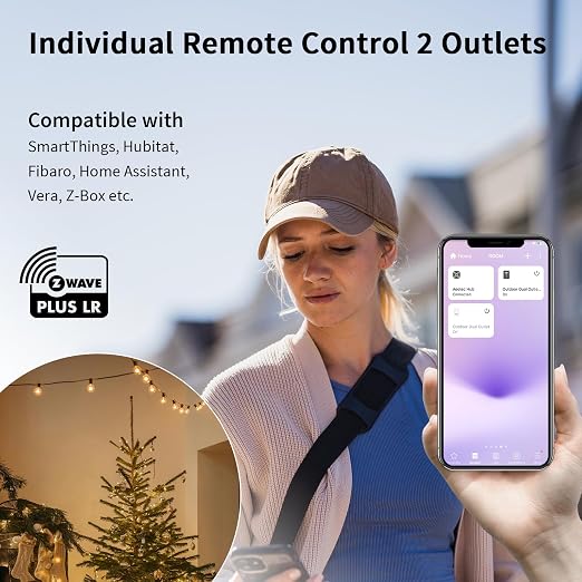 Minoston 800 Series Z-Wave Plug, Outdoor Zwave Smart Plug - Image 3