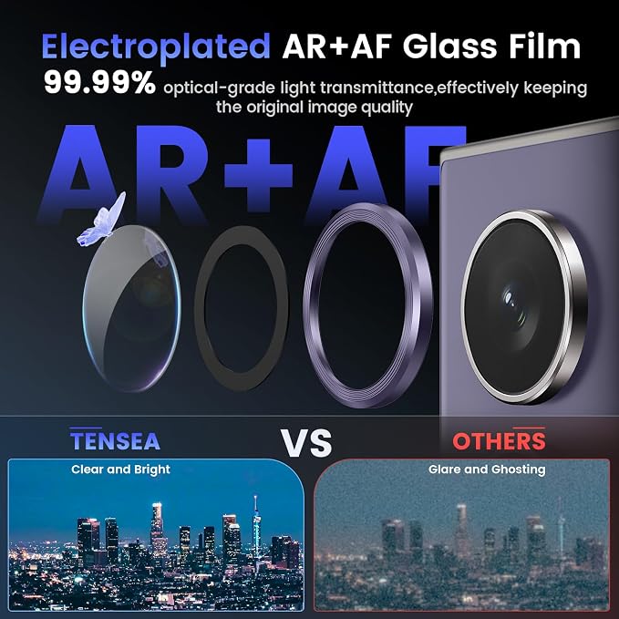 Tensea (3+2PCS for Samsung Galaxy S24 Ultra 5G Camera Lens Protector, 9H - Image 3