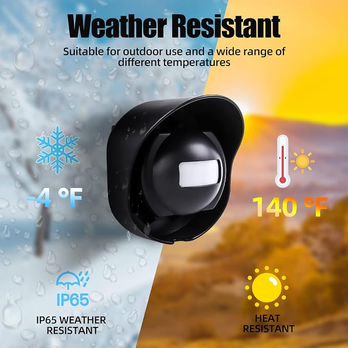 328ft Range Wireless Driveway Alarm Outside Weather Resistant Motion Sensor - Image 3