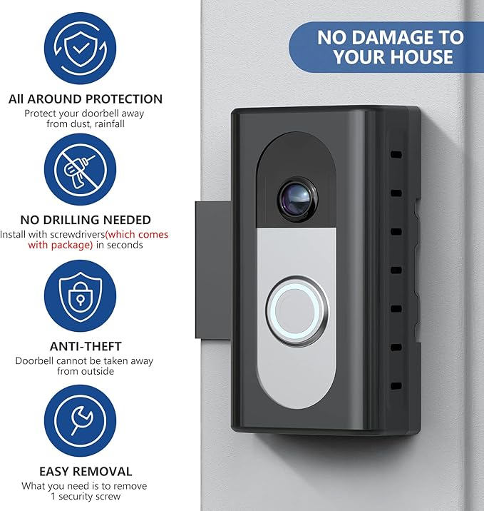 KIMILAR Anti-Theft Video Doorbell Mount Compatible - Image 4