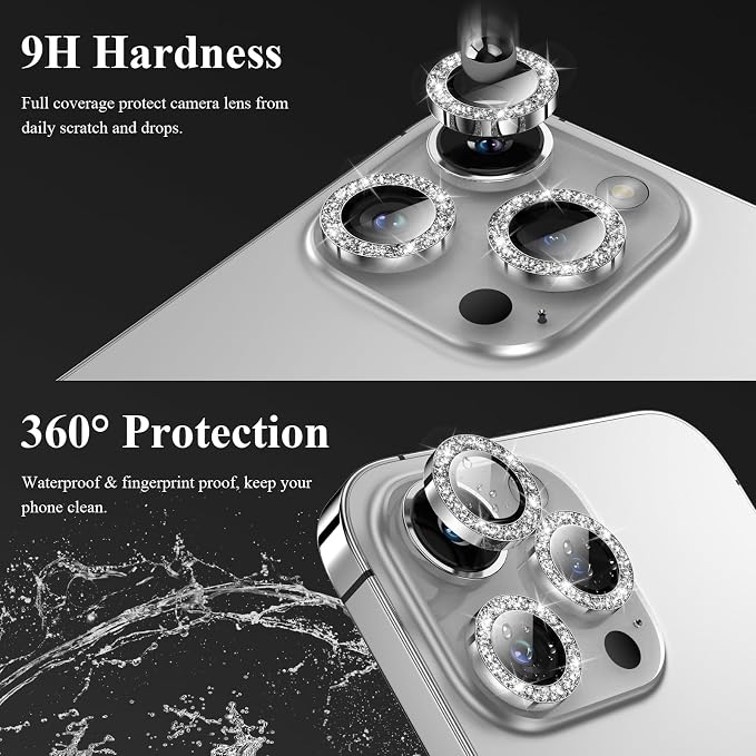 YWXTW Designed for iPhone 14 Pro/iPhone 14 Pro Max Camera Lens Protector Bling - Image 3