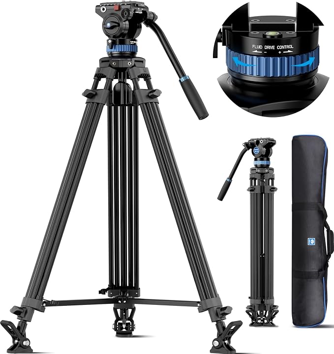 SIRUI AM-25S Video Tripod, 74.8" Professional Heavy Duty Tripod by SIRUI