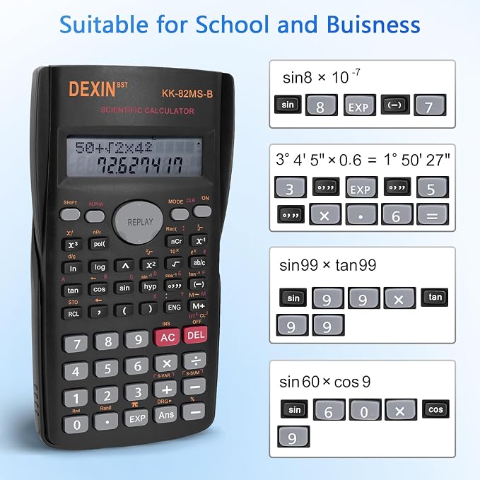 10 Pack Engineering Scientific Calculators, 2-Line Display Function Calculator - Image 4