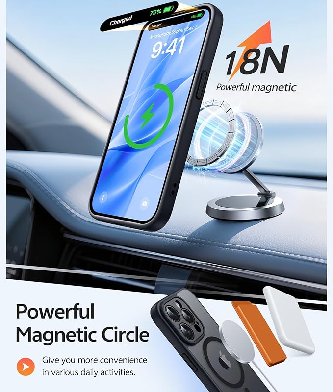 FNTCASE for iPhone 15 Pro Case: Translucent Matte Cases - Image 4