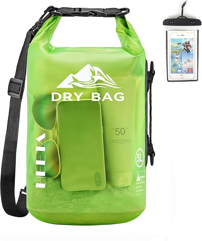 HEETA Dry Bag Waterproof for Women Men, 5L/10L/20L/30L/40L Roll Top Lightweight by HEETA