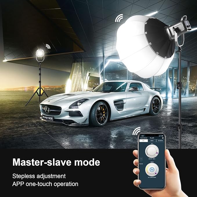 GVM 150W Video Light Kit, 2700K-7500K Continuous Lighting - Image 5
