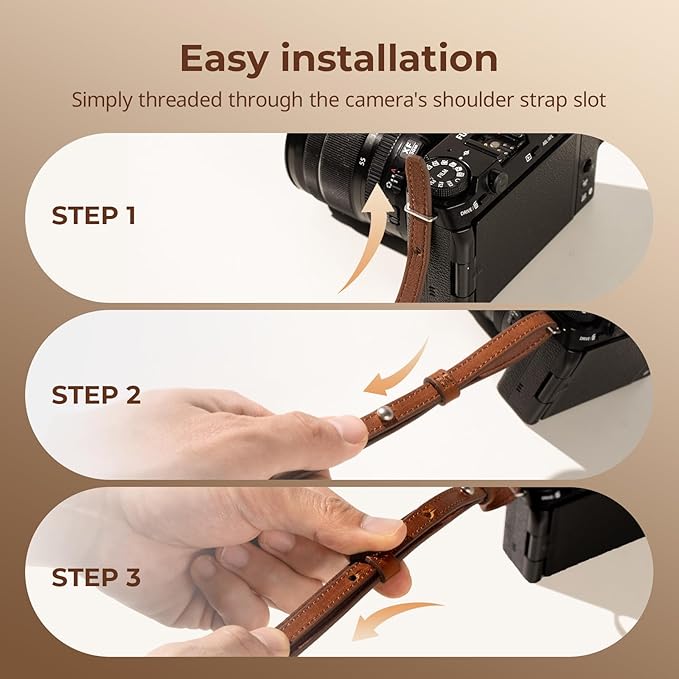 SMALLRIG Universal Leather Camera Neck Shoulder Strap - Image 5