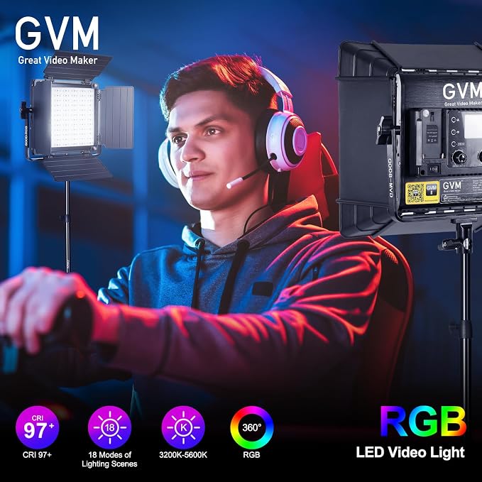 GVM Upgrade 800D RGB Video Light Kits - Image 5