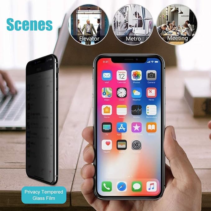 PEHAEL 2 Pack for iPhone 11 Pro Max/iPhone Xs Max Privacy Screen Protector - Image 5