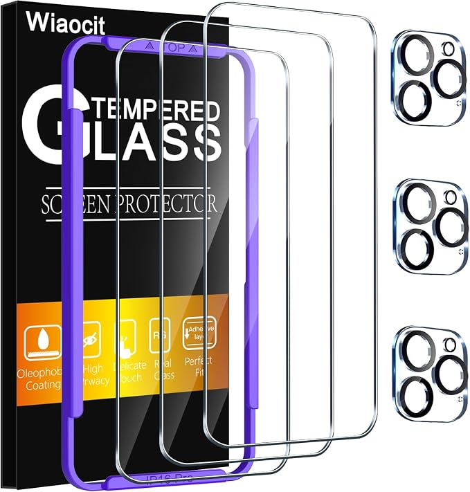 Wiaocit 3 Pack Tempered Glass Screen Protector by Wiaocit