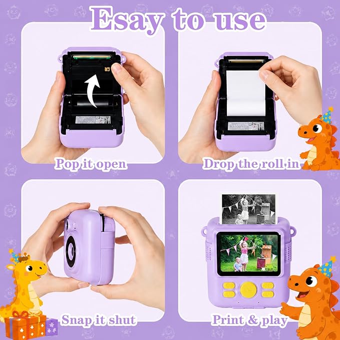 6 Rolls Kids Camera Instant Print Paper Refill-Popikcal Thermal Printer Camera - Image 7