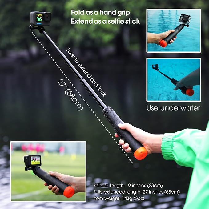 SOONSUN 4in1 Floating Selfie Stick Tripod - Image 5