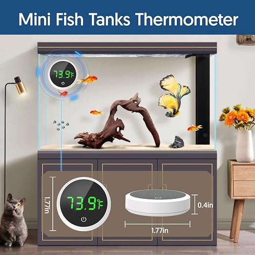 QZQ Fish Tank Thermometer Aquarium Thermometer Wireless Touch Stick Digital - Image 6