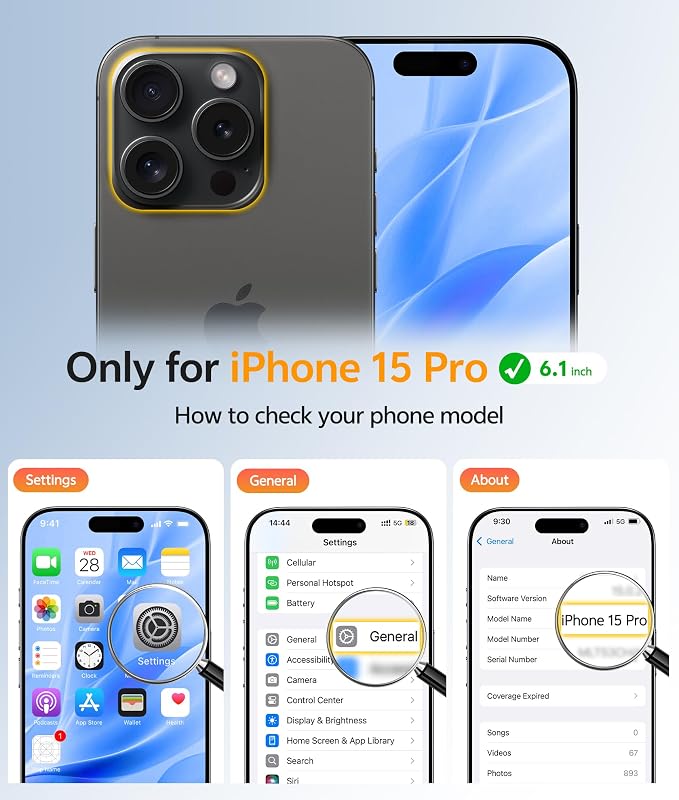 FNTCASE for iPhone 15 Pro Case: Translucent Matte Cases - Image 3