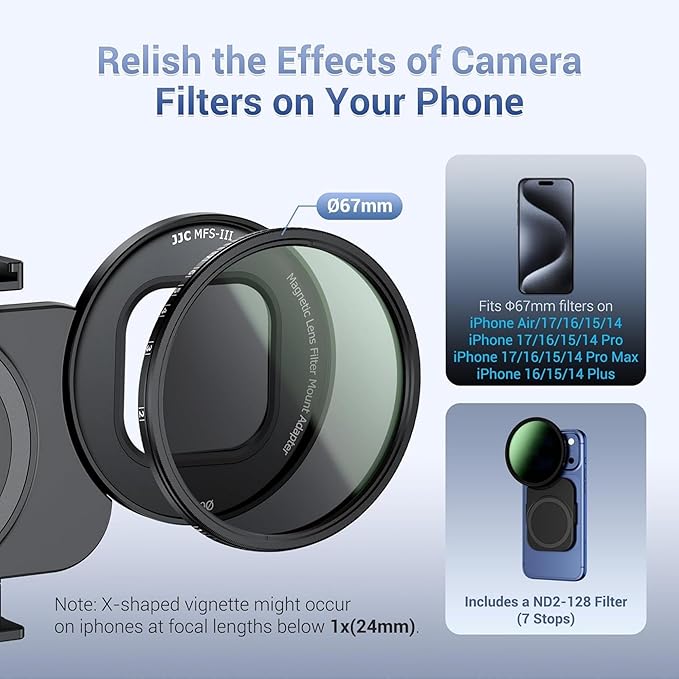 Upgraded 67mm ND Filter for iPhone 17, Magnetic Lens Filter Adapter - Image 6
