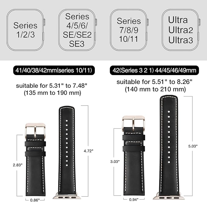 SUNFWR Leather Bands Compatible - Image 5
