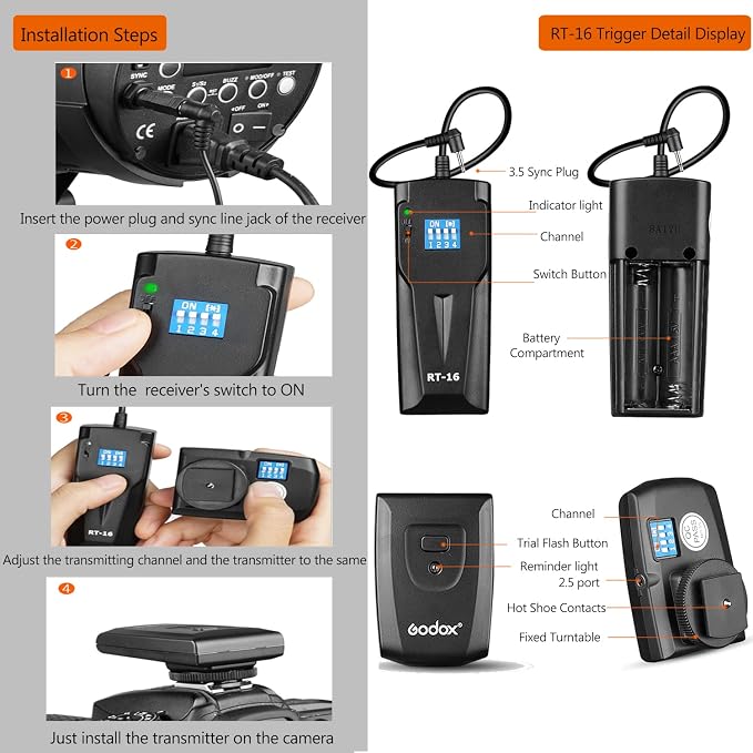 2pcs Godox MS300 Studio Flash Kit - Image 9