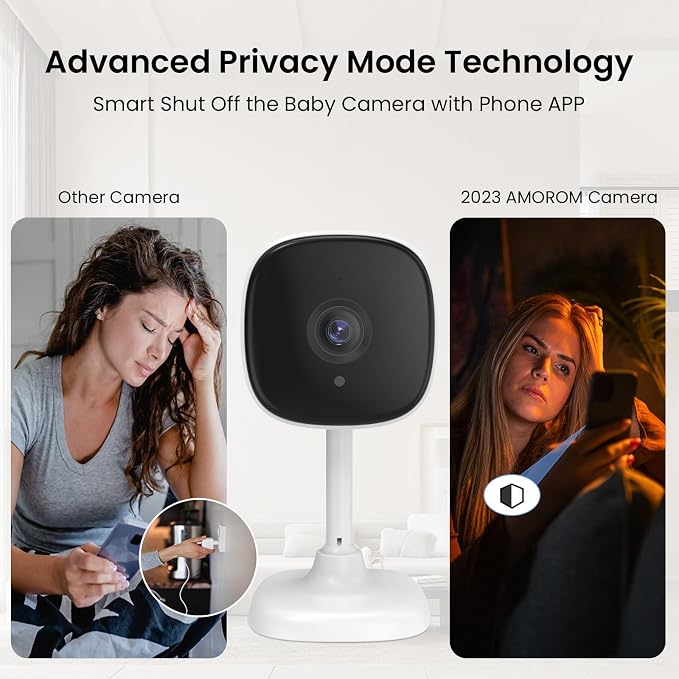 AMOROM 4 Pack Indoor Wired Security Camera, Baby Pet Monitor, Motion Detection - Image 7