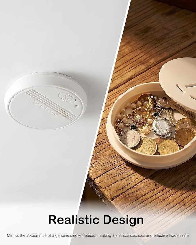 Decorative Fake Smoke Detector Hidden Safe - Image 3