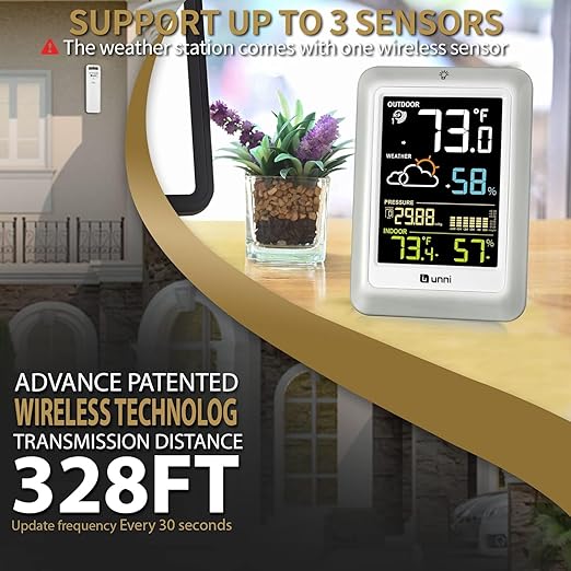 Indoor Outdoor Thermometer Wireless Weather Stations, - Image 2