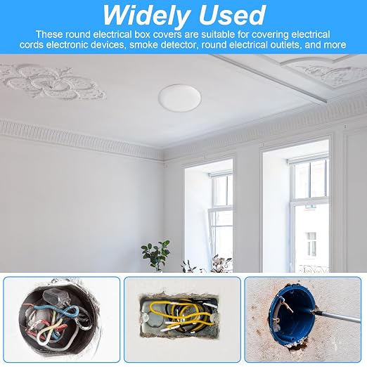 Ceiling Cover Plate, 5 Inch Ceiling Light Cover Plate, Round Ceilings Hole - Image 5